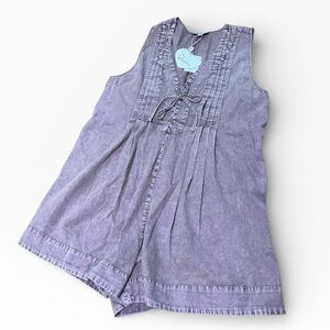 Purple Sleeveless Romper Size M